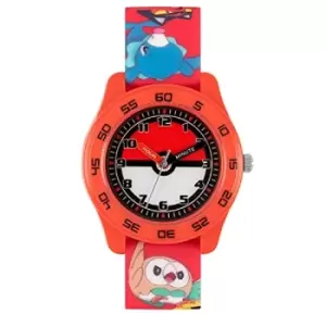 Image of Pok?mon Red Silicone Strap Time Teacher Watch POK9023