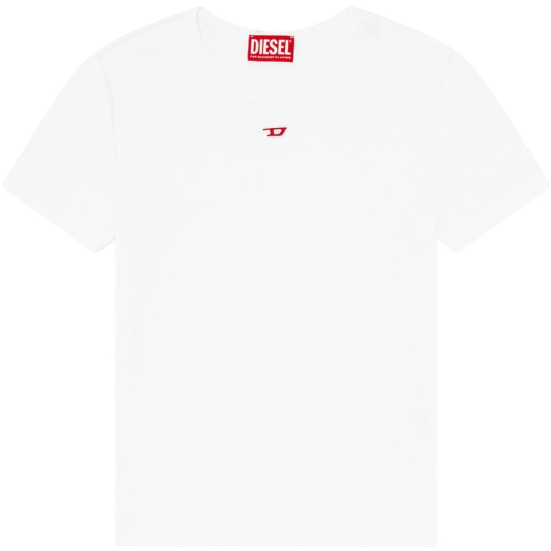 Image of Diesel T-Ele-Long-D T-Shirt White female 8