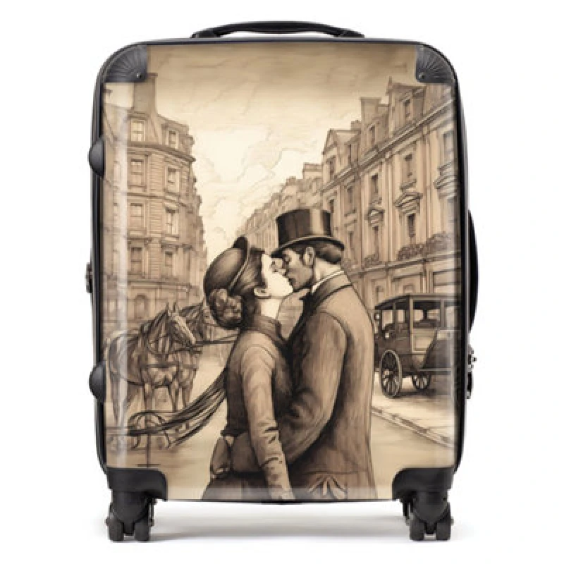 Image of Warren Reed Designer Sharing A Kiss Suitcase - Large