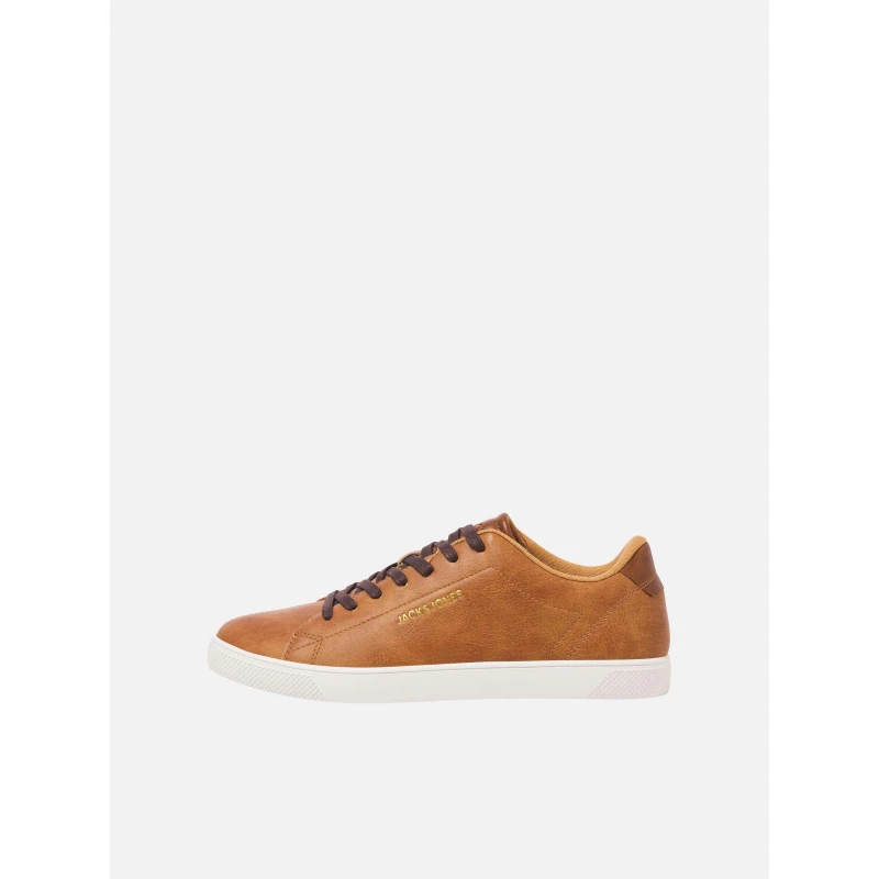 Image of Jack and Jones Mens Bosley PU Casual Low-Top Trainers Cognac male 7 (41)