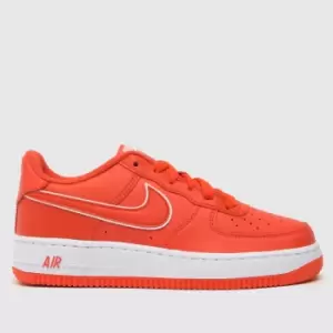 Image of Nike Red Air Force 1 Youth Trainers