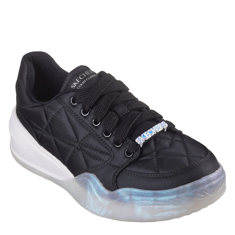 Image of Skechers Womens Denali Skate Shoes Black/White female 2 (35)