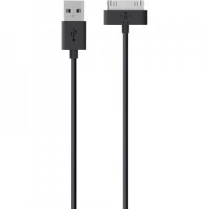 Image of Belkin iPad/iPhone/iPod Data cable/Charger lead [1x USB 2.0 connector A - 1x Apple dock plug] 1.20 m Black