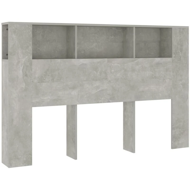 Image of VIDAXL Headboard Cabinet Concrete Grey 160x18.5x104.5cm Vidaxl 8720286967058