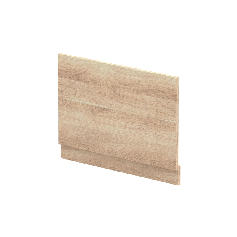 Image of Balterley 800mm Straight Bath End Panel & Plinth - Bleached Oak in Brown Brown Unisex