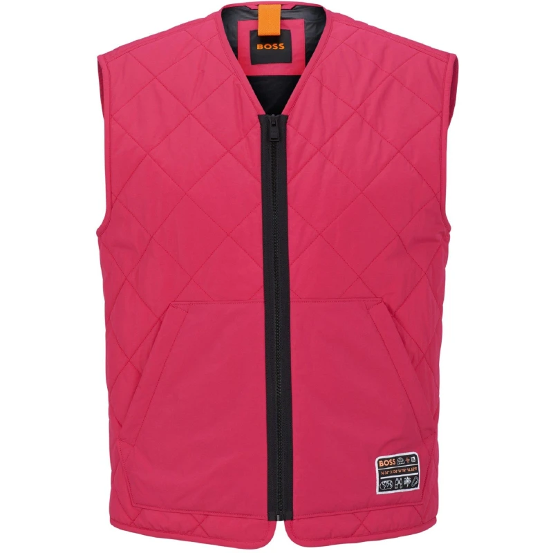 Image of Boss Mens Okella Sleeveless Gilet Medium Pink male 34 (44)