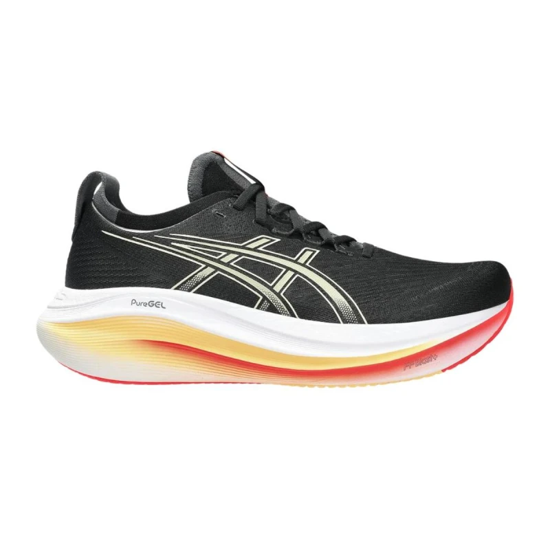 Image of Asics Gel-Nimbus 27 Shoes Black Orange AW25, Size 41,5 - EUR
