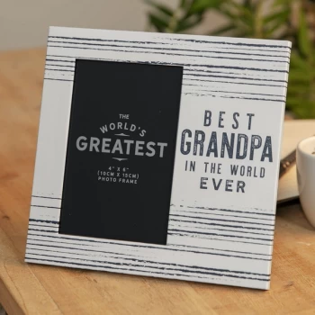 Image of 4" x 6" - Best Grandpa In The World Ever Photo Frame
