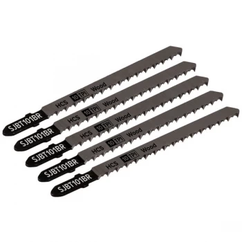 Image of Sealey SJBT101BR Jigsaw Blade Hard Wood Downward Cut 100mm 10tpi -...