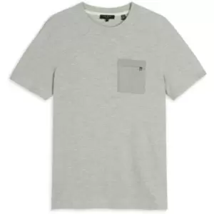 Image of Ted Baker Homewrk Textured T-Shirt - Grey