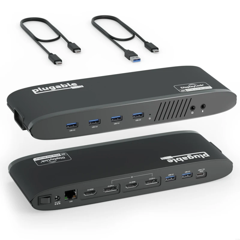 Image of Plugable USB 3.0 Dual 4K Display Dock