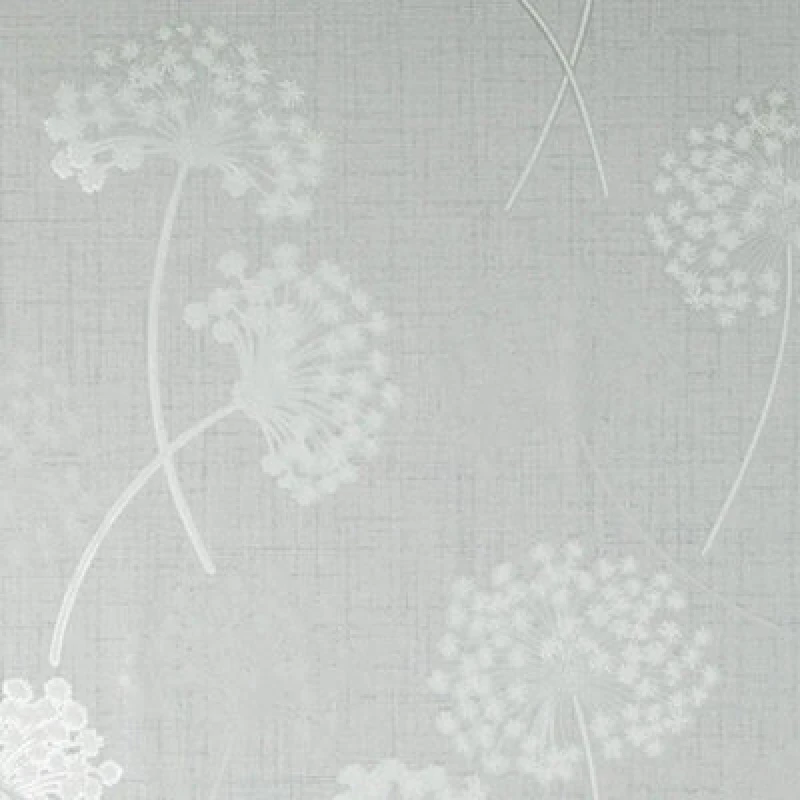 Image of Fine Decor Fine Decor Grace Allium Grey Silver Wallpaper Floral Metallic Textured Vinyl