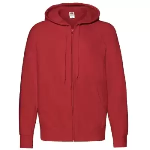 Image of Fruit Of The Loom Mens Lightweight Full Zip Jacket / Hoodie (S) (Red)