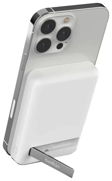 Image of Belkin 5000mAh MagSafe Portable Power Bank Stand - White