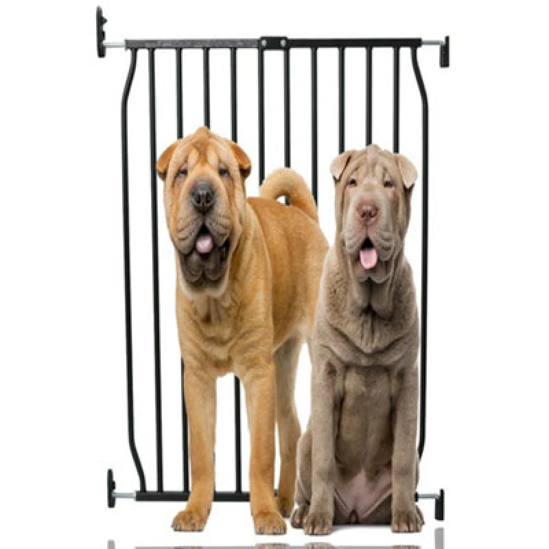 Image of Bettacare Extra Tall Eco Screw Fit Pet Gate, Black, 70Cm - 80Cm, Extra Tall Gate 100Cm In Height, Screw Fitted Dog Gate