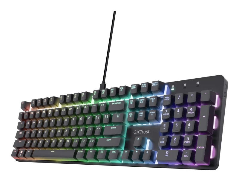 Image of Trust Trust GXT 871 Zora keyboard Gaming USB QWERTY UK English Black 25680