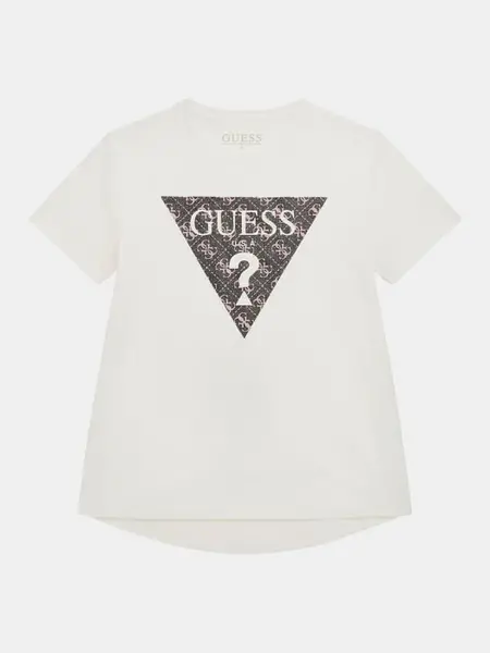 Image of Guess Triangle Logo T-Shirt 14864898 White