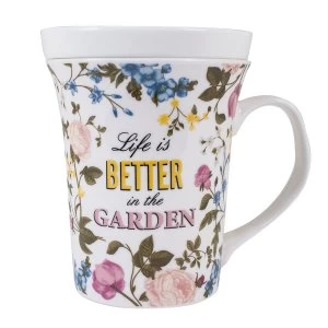 Image of Robert Dyas My Botanical Garden Mug with Lid Coaster