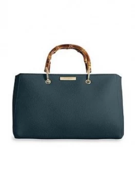 Image of Katie Loxton Avery Bamboo Handle Tote Bag - Navy