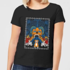 Image of Mr Pickles Retro Print Womens T-Shirt - Black