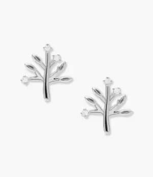 Image of Fossil Women Tree Of Life Sterling Silver Stud Earrings