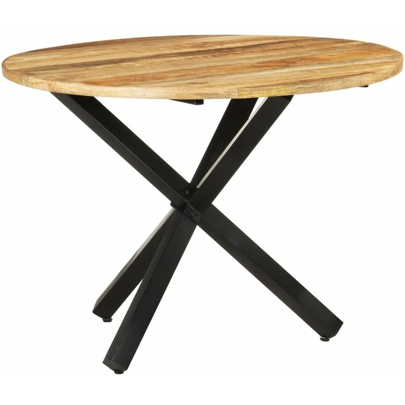 Image of VIDAXL Vidaxl - Dining Table Round 100x100x75cm Rough Mango Wood 8720286105733