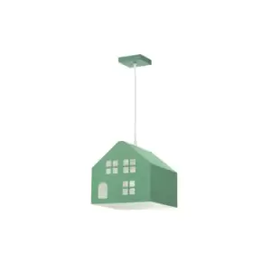 Image of Casetta Childrens Pendant Ceiling Light, Green House