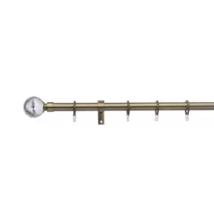 Image of Universal Crackled Glass 19mm Extendable Curtain Pole Brass