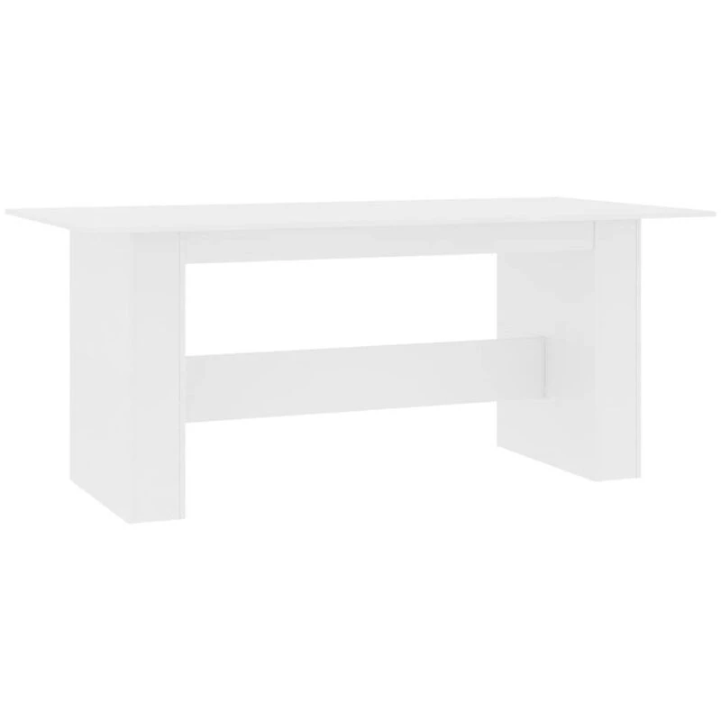 Image of vidaXL Dining Table White Engineered Wood Kitchen Furniture Dining Room Table