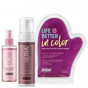 Image of MineTan Get Glowing Face and Body Tanning Trio
