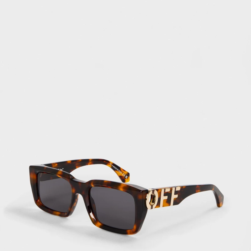 Image of Off White Square Sunglasses Havana/Grey unisex One Size