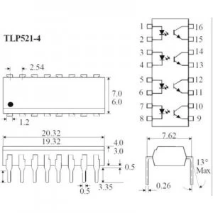 Image of Isocom Components TLP521 4GB Optoisolator