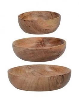 Image of Creative Tops Naturals Set Of 3 Wooden Bowls
