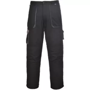 Image of Portwest Mens Texo Contrast Workwear Trousers (XL/R) (Black) - Black