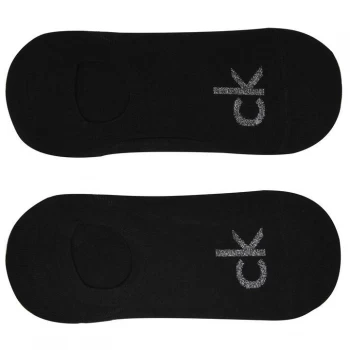 Image of Calvin Klein 2 Pack No Show Socks Mens - Black