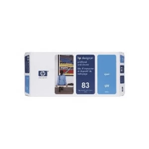 Image of HP 83 Cyan Printhead and Printhead Cleaner