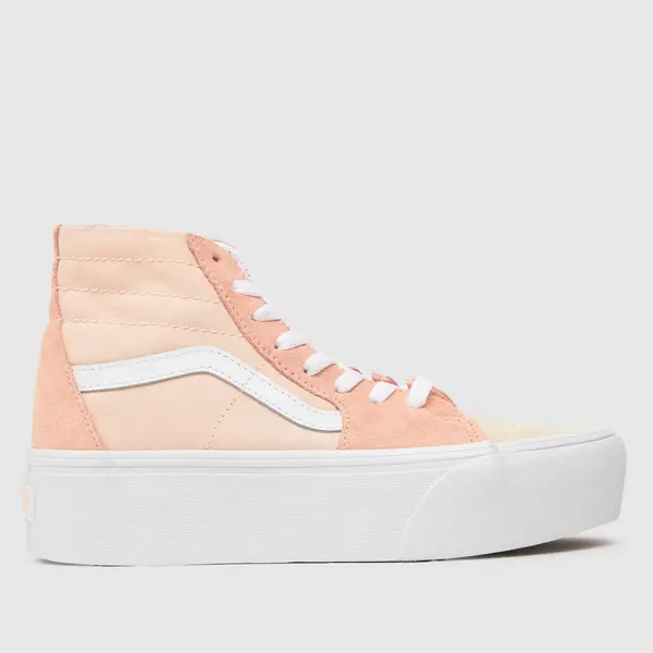 Image of Vans sk8-hi tapered stackform trainers in peach Peach UK 3 (EU 35)