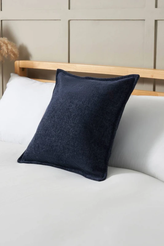 Image of BHS Oxford Cushion in Navy Navy Unisex