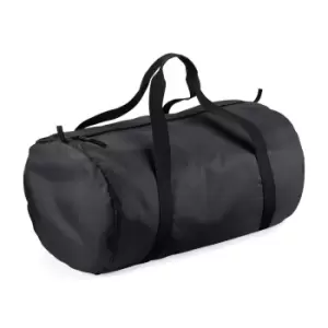 Image of Bagbase Packaway Barrel Bag (32 Litres) (pack Of 2) (one Size, Black)