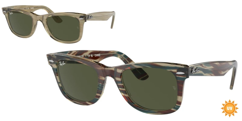 Image of Ray-Ban 0Rb2140 Original Wayfarer Bio-Acetate Sunglasses Brown VZKFP Male