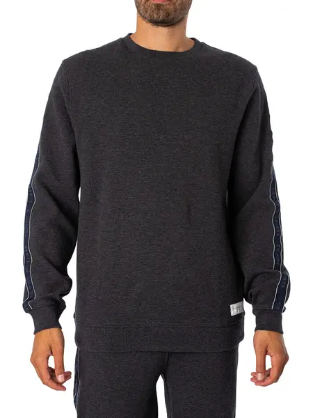 Image of Tommy Hilfiger Lounge Track Sweatshirt Dark Grey M
