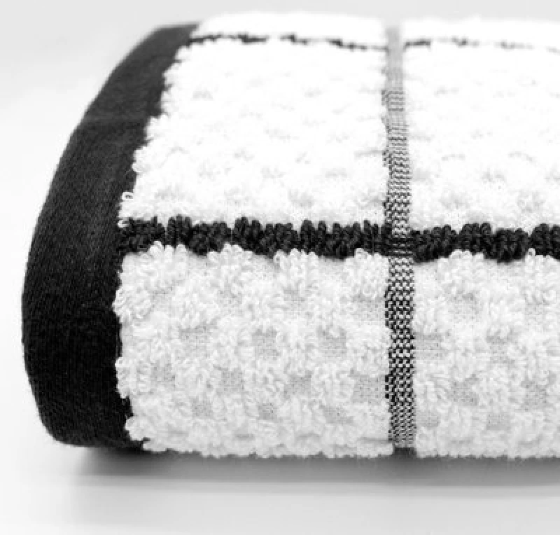 Image of Kitchen Trends Checkered 100% Cotton Pack of 3 Tea Towels, Easy Care in Black Size: 3 Pack Black Unisex 3 Pack