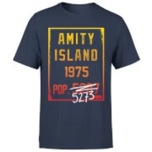 Image of Jaws Amity Population T-Shirt - Navy - L