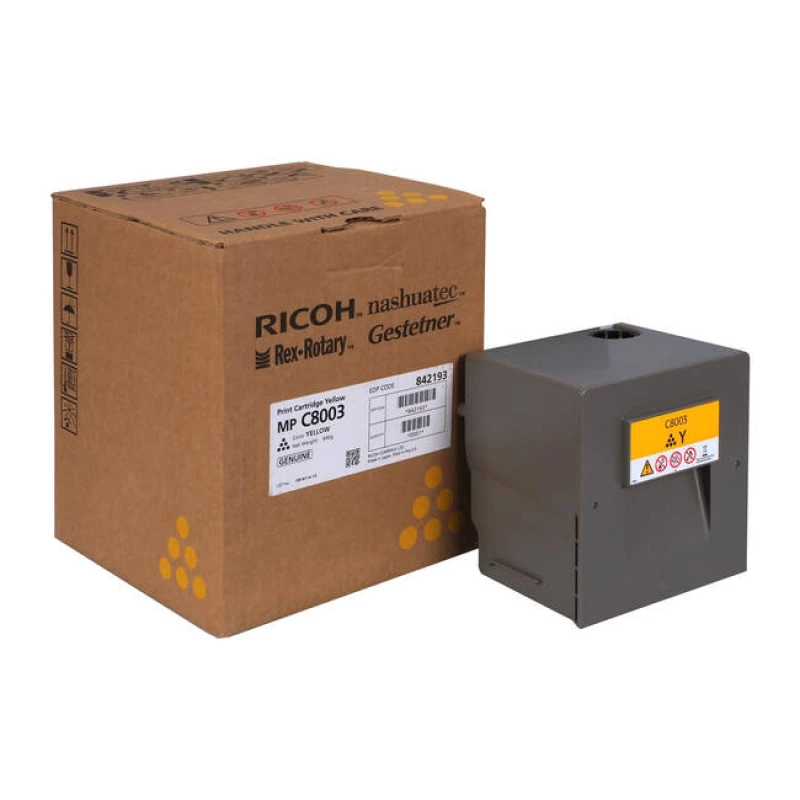 Image of Ricoh 842193 Yellow Toner Cartridge (Original)
