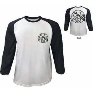 Image of Bring Me The Horizon Flick Knife with Back Printing Mens X-Large T-Shirt - White