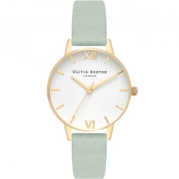 Image of White Dial Gold & Sage Watch