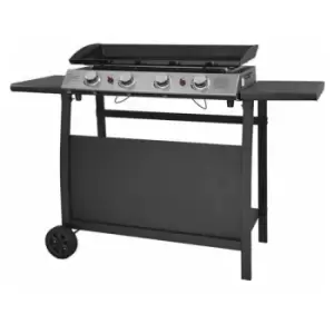 Image of Callow Retail - Callow 4 Burner Gas Griddle and Plancha with Stand and Side tables - Barbecues