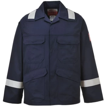 Image of Portwest - FR25NARM - sz M Bizflame Plus Jacket - FR25 Navy