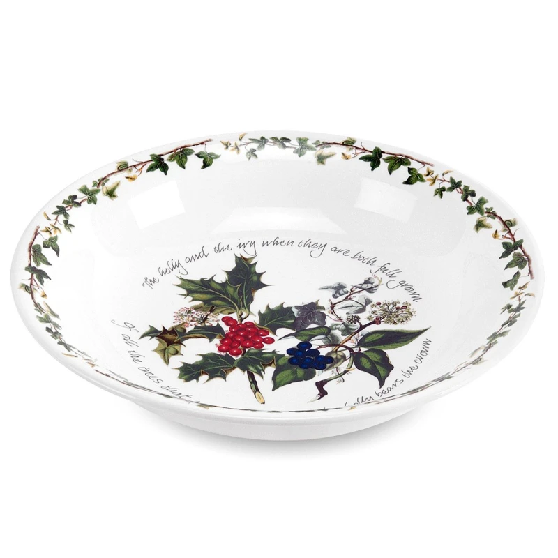 Image of Portmeirion Holly and Ivy The Holly and the Ivy Set of 6 Pasta Bowls Green unisex One Size