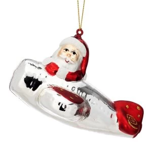 Image of Sass & Belle Flying Santa Shaped Bauble